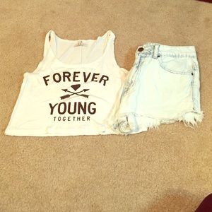 Forever young together crop top