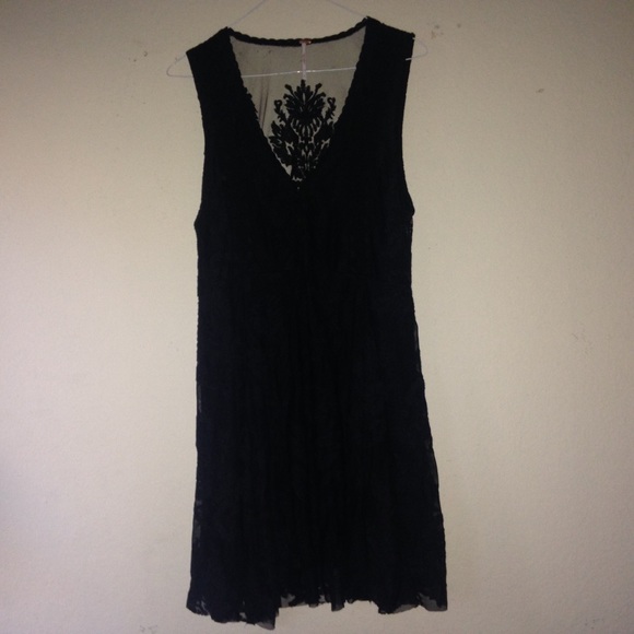 Black lace Free People dress