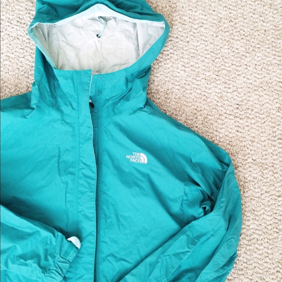 Teal Women's North Face Venture Rain Jacket