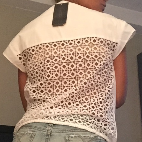 Zara Cotton Eyelet shirt