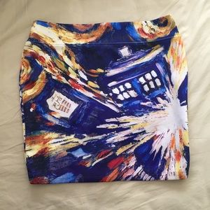 Exploding Tardis Printed Mini Skirt 💥