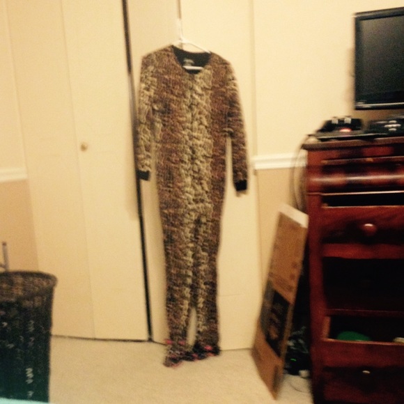 Pajamas brown and black tiger stripe.