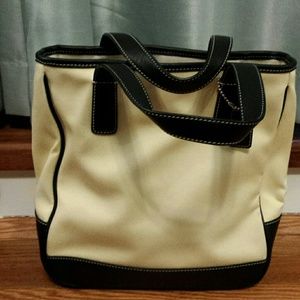 Yellow and black coach shoulder bag