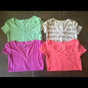 Bundle of American Eagle t-shirts.