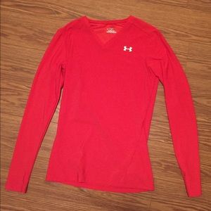 Red Under Armour shirt
