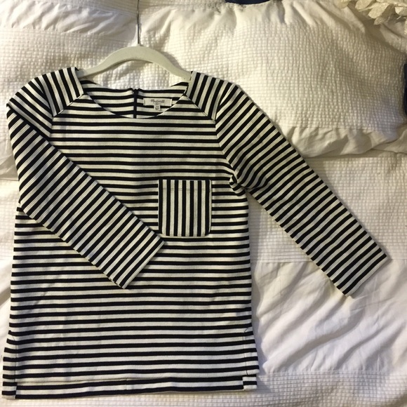 Madewell polyester three quarter sleeve sweater