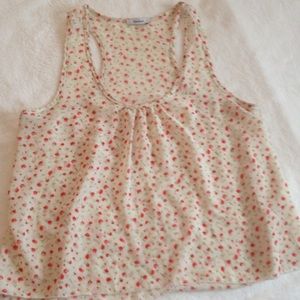 Sheer Summer Flowy Top w/ Rosebud Print