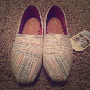 *** SOLD *** Multi color striped TOMS