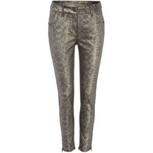 Snake print skinny jeans