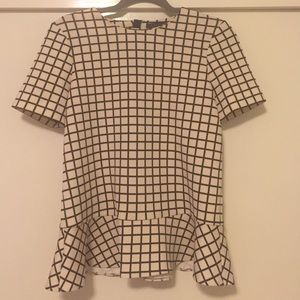 Zara Multicolor Checked Top