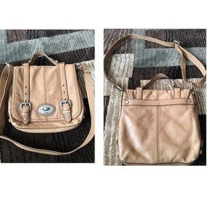 Fossil cross body leather messenger bag