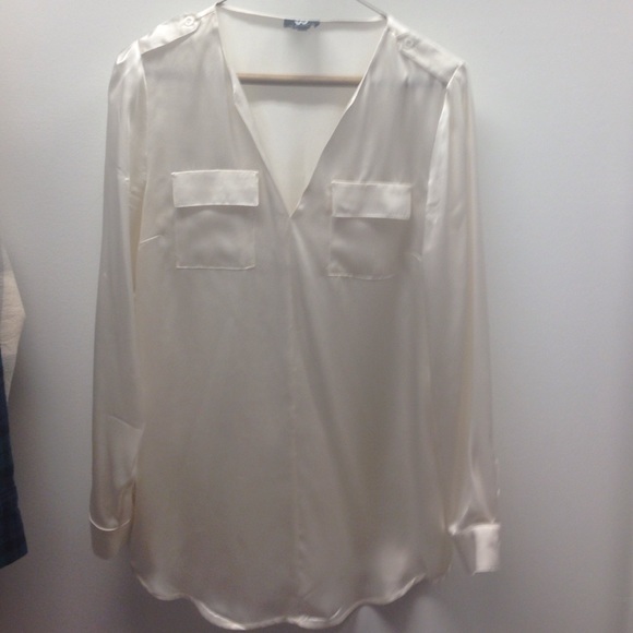 W by Worth. White Silk Blouse