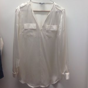 W by Worth. White Silk Blouse