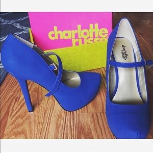 Blue heels from Charlotte Russe.