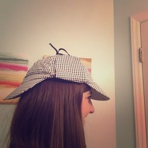 Halloween Houndstooth Detective Hat