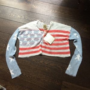 Wildfox American flag sweater