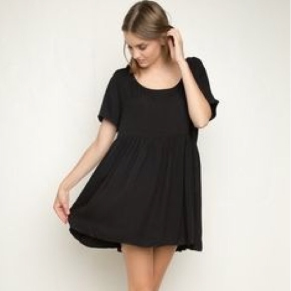 Brandy Melville Black Babydoll Dress RARE
