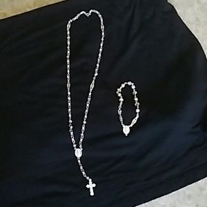 Silver Rosary set