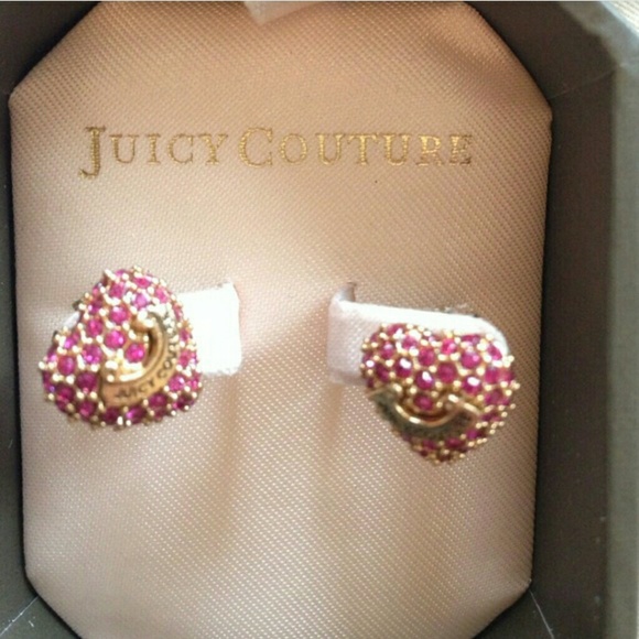 Juicy Couture Jewelry - Juicy Couture pink stoned studs