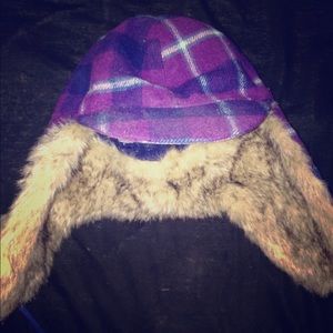 Purple American Eagle Bomber Winter Hat ❄️