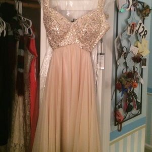 Faviana open back prom dress