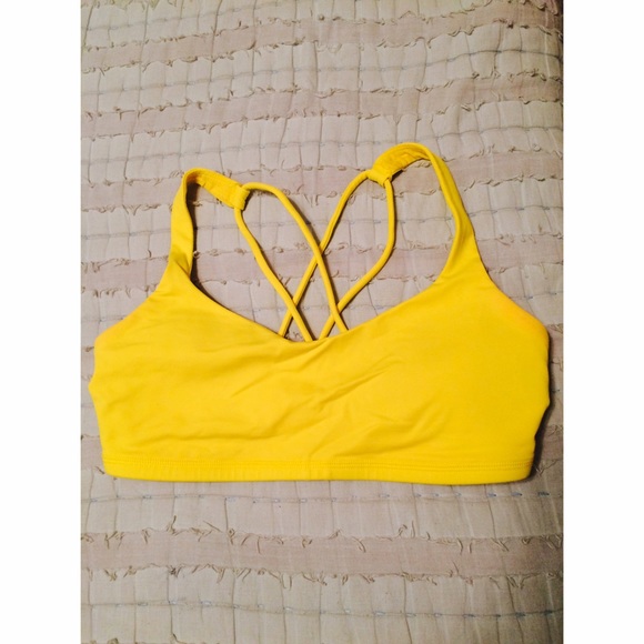 Yellow Free to Be Lululemon Sports Bra