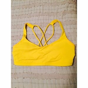 Yellow Free to Be Lululemon Sports Bra