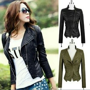 Cute lether jacket