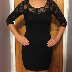 Little Black Dress LBD with Lace top