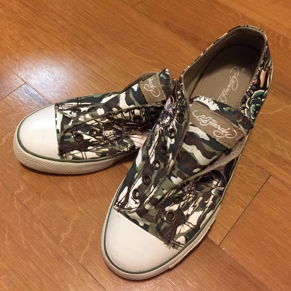 Ed Hardy slip on sneakers