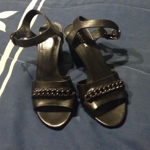 Black coach heels