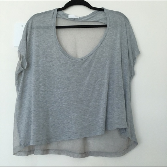 M Fredric Tops - M Fredric Mesh oversized Top Grey