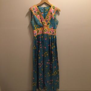 vintage Floral Maxi Dress