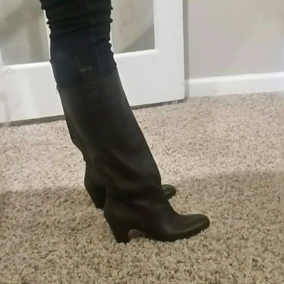 Zara brown leather boots