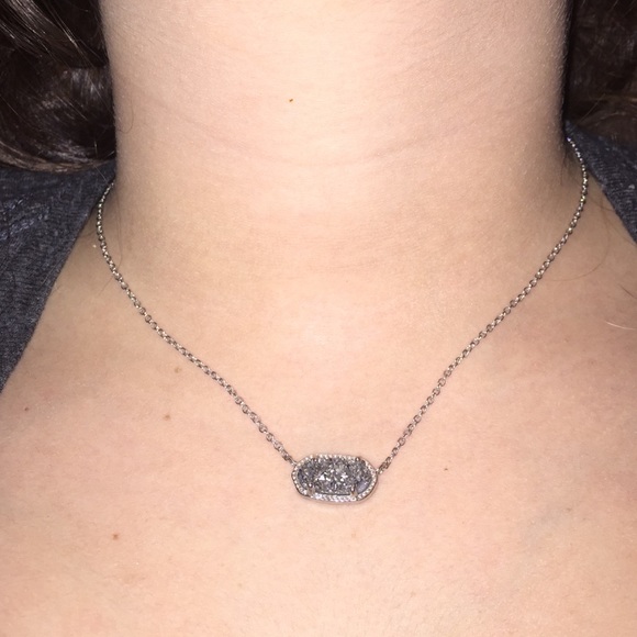 Platinum Drusy Elisa Necklace *ON HOLD*