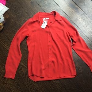 Brand new red bottom up blouse xs