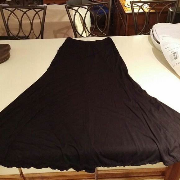 Black maxi skirt