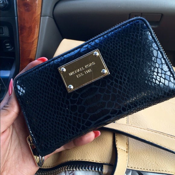 Python Black Za Continental Wallet