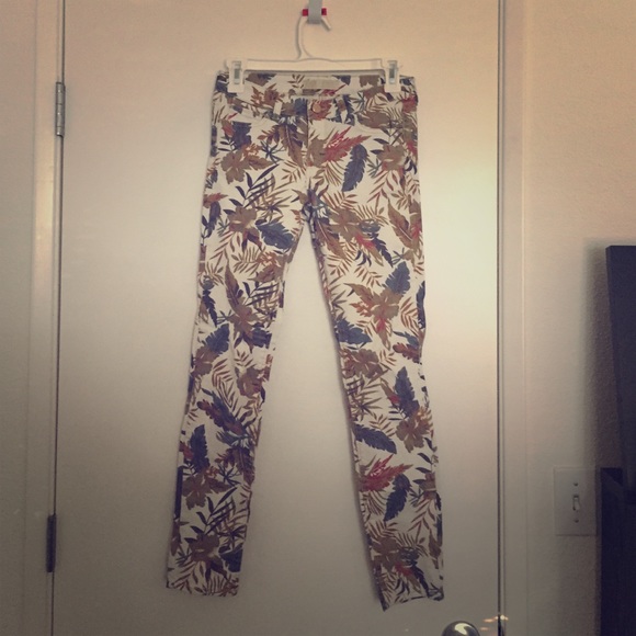 Zara printed denim (sz. 4 or 24-25)