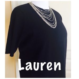 Final Sale Ralph Lauren Blk SS wool blend swtr