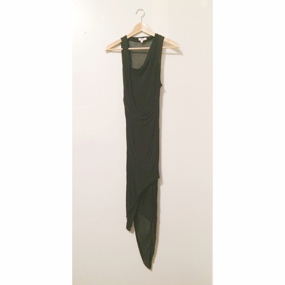 ✨Helmut Lang✨ black asymmetrical tissue dress~! - Picture 2 of 4