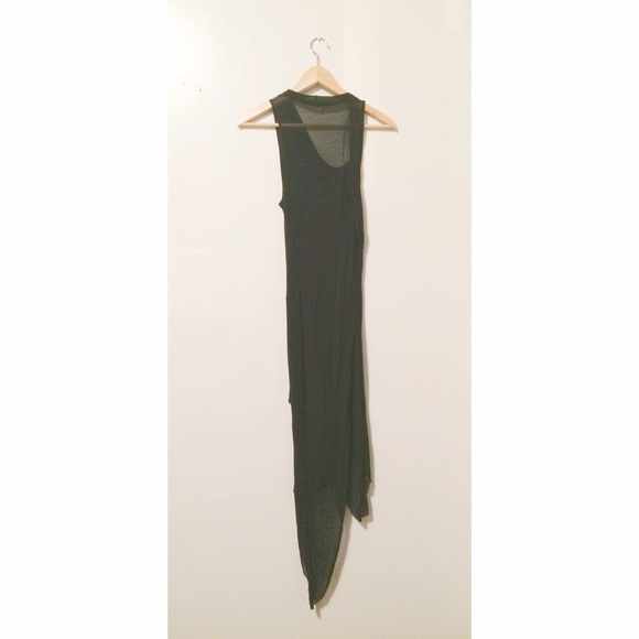 ✨Helmut Lang✨ black asymmetrical tissue dress~! - Picture 3 of 4