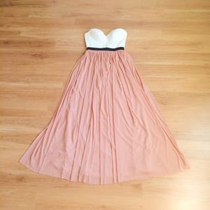 Gorgeous white and blush pink dress