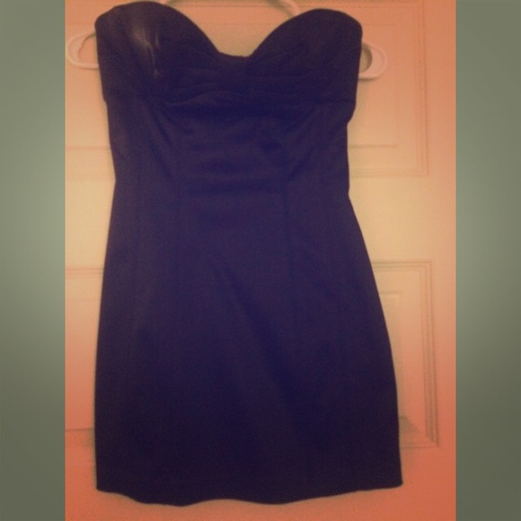 Bebe black strapless dress