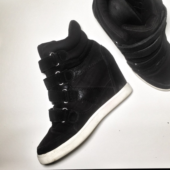 ALDO Shoes - Classic Black Wedge Sneakers