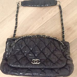 CHANEL 'Bubble' Bag in Charcoal Leather