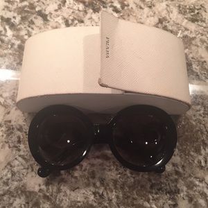 Prada baroque circular sunglasses black