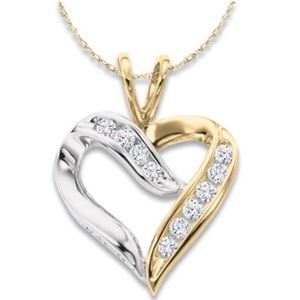 💲25 OFF 💲Diamond Crossover Heart Pendant