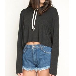 💖SOLD💖 Brandy Melville Dark Grey Sasha Hoodie