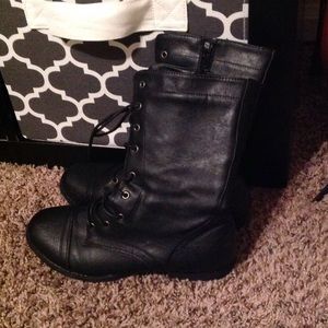 Black Lace Boots